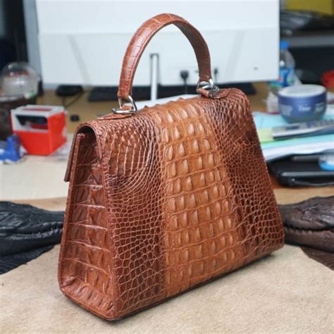 genuine crocodile leather.